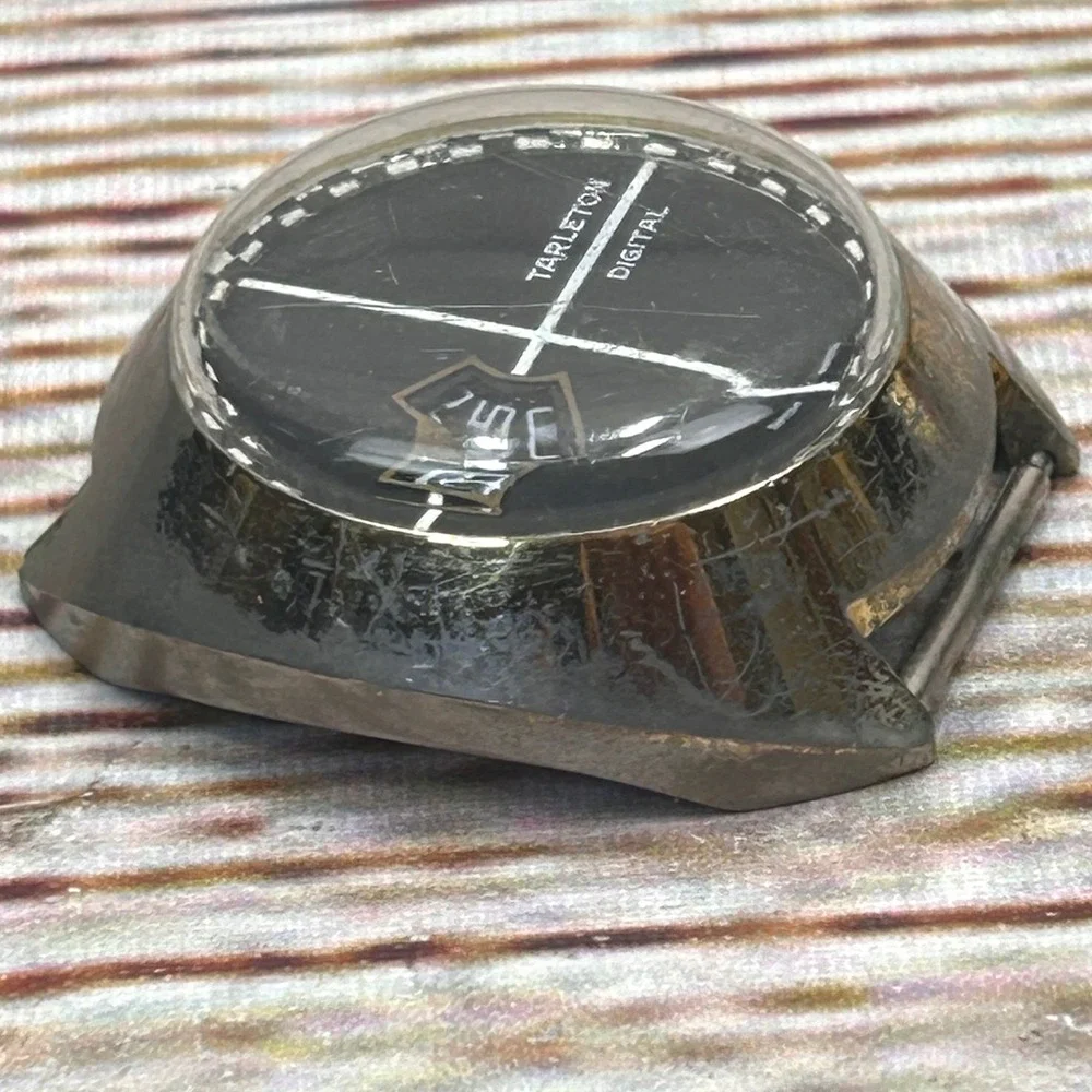 Vintage Tarleton Digital Swiss-Made Jump Hour Watch Black Woven Band‎ Tested